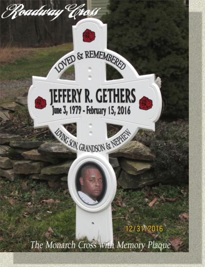 personalised creative, roadside memorials with picture plaque