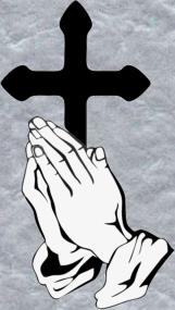 roadside cross praying hands