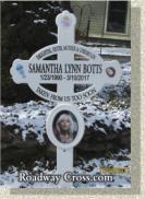 Custom made roadside memorial