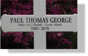 The Standard Cross with 3 lines of text