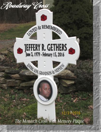 personalised roadside memorials with picture plaque