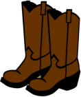 cowboy boots for roadside memorial cross